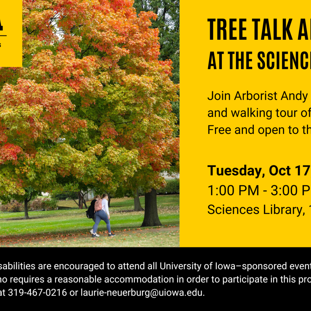 Tree Talk, Tour, and Trivia Competition at the Sciences Library promotional image