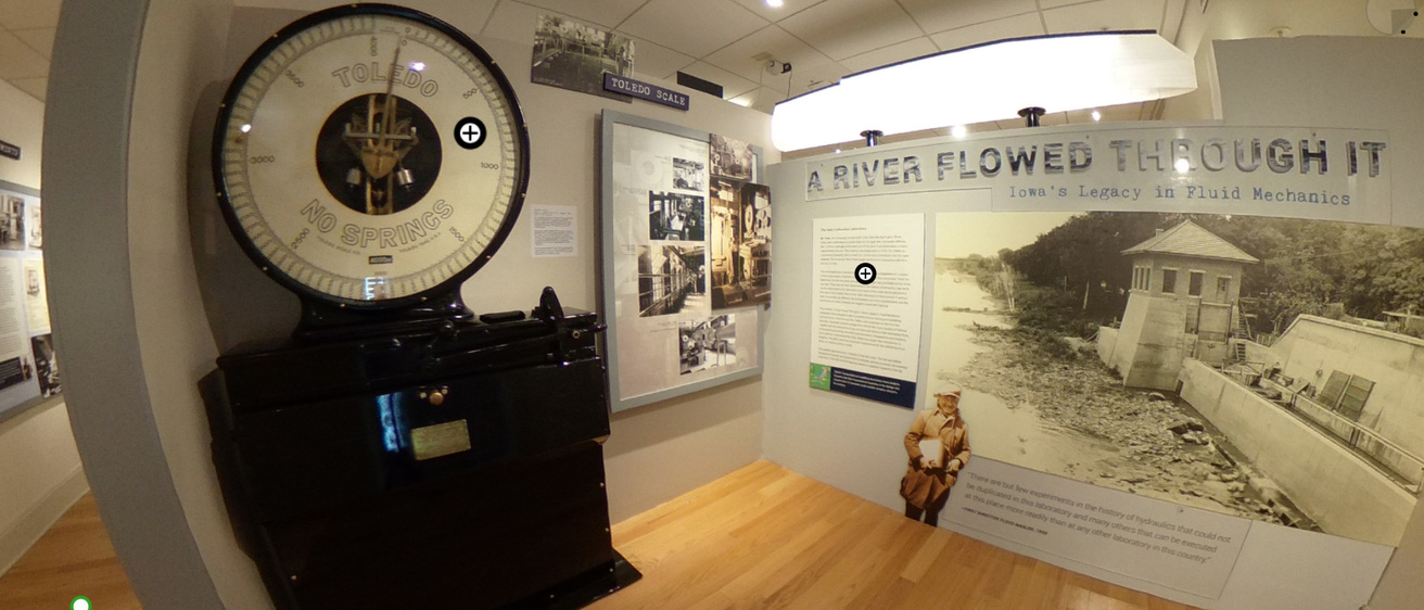 View of virtual exhibit adaptation of IIHR Centennial Exhibit